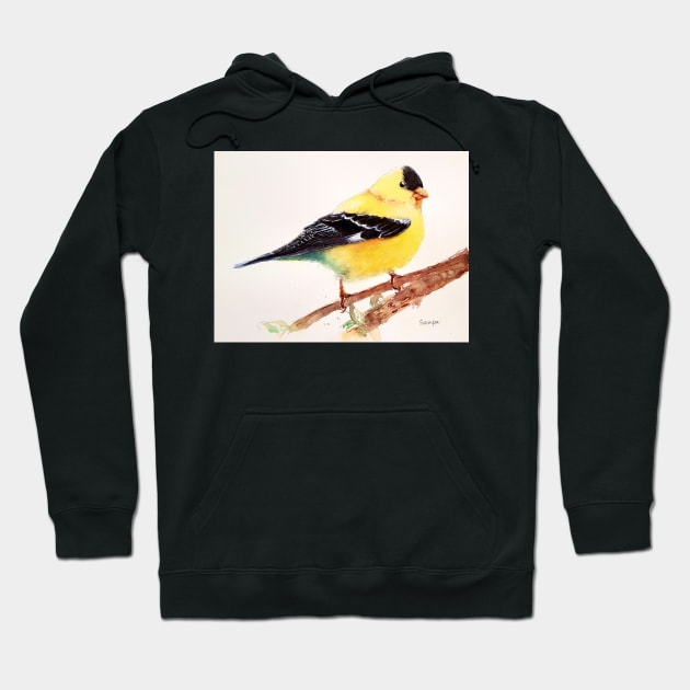 Yellow Finch Hoodie by sampabhakta